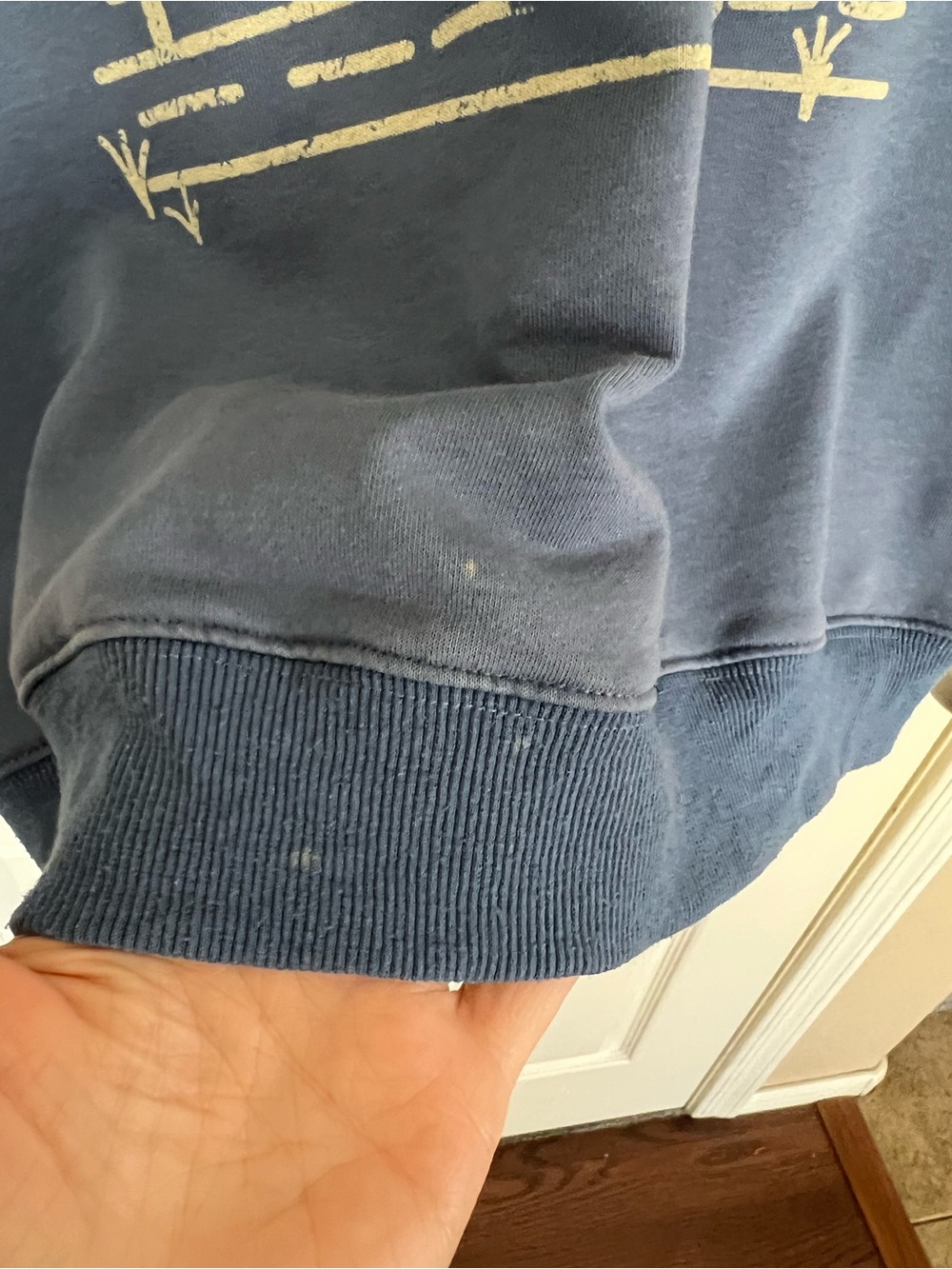 Natural Life Let’s Just Go Graphic Sweatshirt Blue Adventure Pullover Size M - Picture 4 of 10